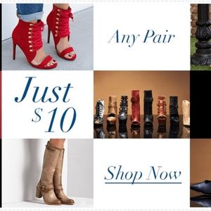 Look for the $10 SHOE SALE or 5/$40